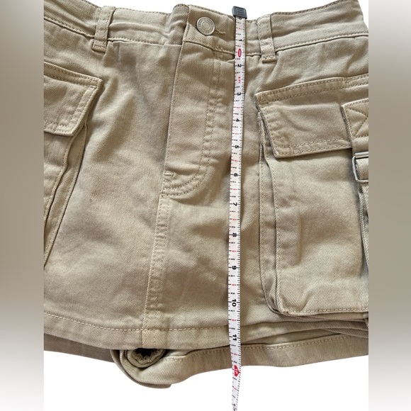 We The Free Cargo Utility Shorts Khaki Size 25 High Rise Military Style - Picture 11 of 11